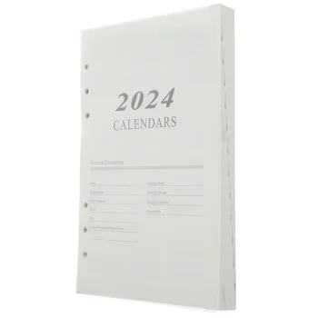 2024 inglise Tegevuskava Raamat Lk A5 iga Päev Planeerija Office Kalender Lahti Kirjutamine-lehe Reisi Nädalas Kuus
