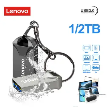 Lenovo 2TB Metallist Pendrive USB 3.0 Algne U Disk mälupulgad kiire 1TB Portable USB Memory Drive Tarviku TÜÜP-C Adapter