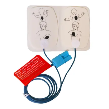 2 paari Replacementable Laste Koolitus Plaaster Avarii Elektrood tampoonid AED Treener Tarvikud esmaabi Koolitus