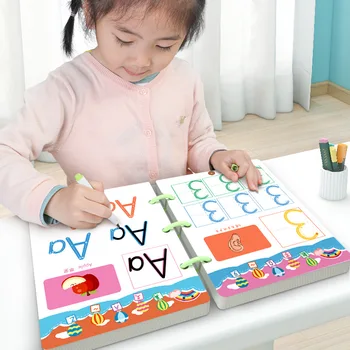 Korduvkasutatavad Kalligraafia Copybook Tava Maagiline Jälgimise Töövihik Joonis Raamat Väikelapse Õppimise Lastele Montessori Joonis Mänguasi