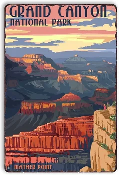 Tina Märk Grand Canyon National Park, Arizona Seina Kaunistamiseks Baar, Köök, Garaaž Home Decor Metallist Tina Märk