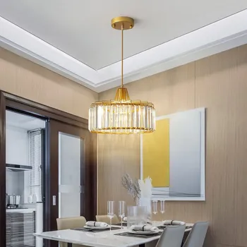 Lihtne, kaasaegne valgus luxury crystal lamp loominguline rõdu lamp magamistuba voodi kõrval väike lühter söögituba lühter
