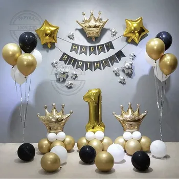 Luksus 1-9 Aasta Sünnipäeva Teenetemärgi Number Õhupallid Baby Shower Heelium Ballon Sünnipäevaks Täiskasvanud Isiku Kaunistamise Tarvikud