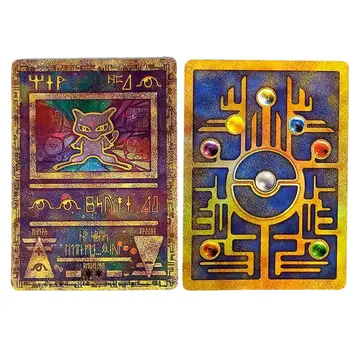 Pokemon Gold Kaardi Vana Mewtwo Pikachu Metallist Kaardi Lahing Mängu Anime Kogumise Kaardid, Mänguasjad, Jõulud Kingitus Lastele