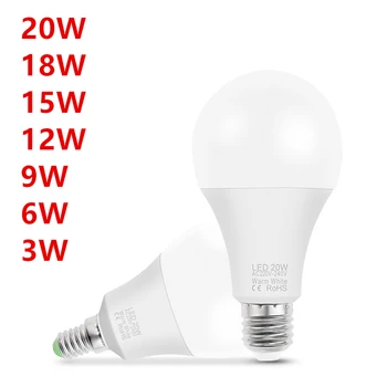 Tasuta Kohaletoimetamine 1TK LED lamp E14 E27 AC 220V LED pirn LED Tõmbamisega Tabel lamp 3W 6W 9W 12W 15W 18W 20W