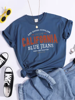 California Usa Linna Tänaval Kiri, Muster, Print T-Särk Sport Ümber Kaela Tshirt Sport Hipster T-Särgid Suvel Pehmed Naiste Tshirt