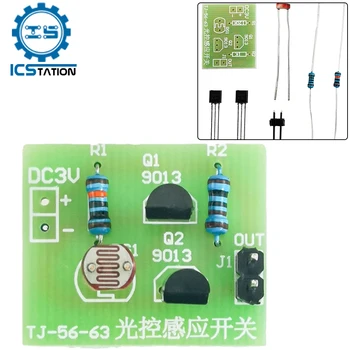 2tk DIY Kit Elektrooniline Fotoelektrilise energia Lüliti tulede Andur Jootmise Praktika Induktsiooni Photoswitch Integraallülitus