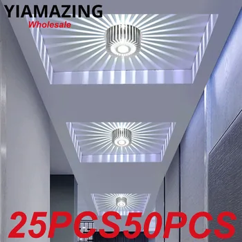 25 50 TK ELI Hulgi-Kaasaegne Dekoratiivne LED Valgusti Pinnale Paigaldatud 3W Süvistatavad Led Vanik Meeleolu Valguse Seina, Lae Lamp
