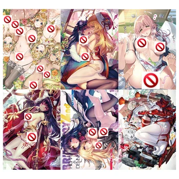 6 Mudelid Anime Girls Nude Värvi Flash Kaardid ACG Elf Kimono Tüdruk Klassikaline Mäng Anime Kogumise Kaardid Diy Kingitus, Mänguasjad