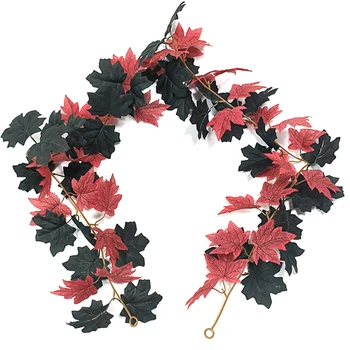Kunstlik Maple Leaf String Vanik, Sügisel Võltsitud Lehtede, Viinamarja, Kodu, Aed, Halloweeni Dekoratsioonid, 1,75 m