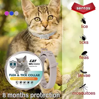 Lemmiklooma Flea Collar Koer, Kass Ohutu Kasulik Puugi Vältimise Ja Kontrolli Kaelakee Kaitseks Kirbud Sääsed Kahjurid