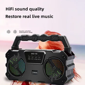 Juhtmevaba Bluetooth Kõlar Super Bass 360 Stereo Surround Koos FM-RGB Valgus Väljas Kaasaskantav Juhtmevaba Subwoofer Caixa De som