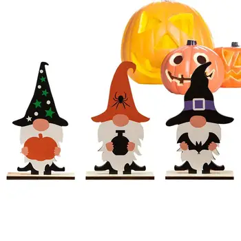 Halloween Witch Ornament Puidust Nõid Laua Käsitöö Decor Puidust Materjal Teenetemärgi Aksessuaar Magamistoas, Elutoas Ja Baar