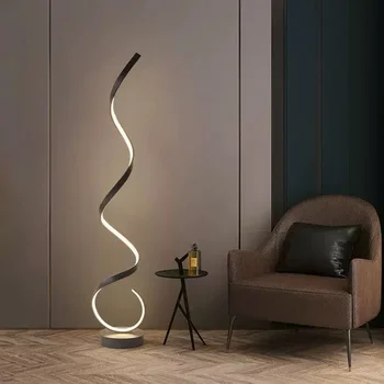 Kaasaegne LED Riba Põranda Lamp Minimalistlik Magamistuba Öö-Must-Valge Ujuv Valgust, elutoas Diivan Uuringu Lugemine Tuled Inventar