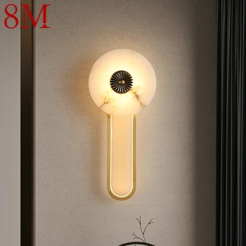 8M Messing Seina Lamp LED-Kaasaegne Luksus Marmor Sconce Kerge Sisekujunduses Leibkonna Magamistuba Öö elutuba Koridor