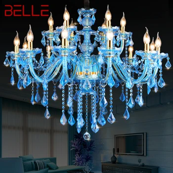 BELLE Blue Stiilis Crystal Sõltumatu Lamp Euroopa Küünal Kunsti Lamp elutuba Restoran Magamistuba Net KTV Lühter
