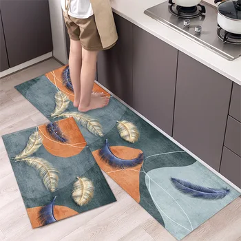 Crystal Velvet Köögi Põranda Matt Super Anti-slip Absorbent Õli Imendumist Köök Vaip Cartoon Pehme Vaip Vannitoa Ukse Matt