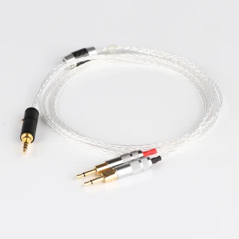 2.5/3.5/4.4 mm Tasakaalustatud 8core hõbetatud Kõrvaklappide Uuendada Kaabel HD700 HD 700 M1060 M1060c Audio kaabel hinne