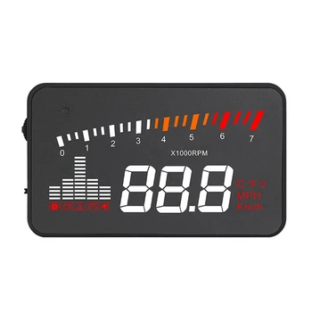 X5 Auto HUD OBD-II Head-Up Display lubatud kiiruse ületamise Hoiatussüsteem Projektor Esiklaas Auto Elektroonilise Pinge Alarm
