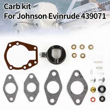 383052 Carburetor Remont Rebuild Kit koos Float Johnson/Evinrude 2 3 5 5.5 6 7.5 10 15 18 20 HP Carb 439071 18-7043 398532